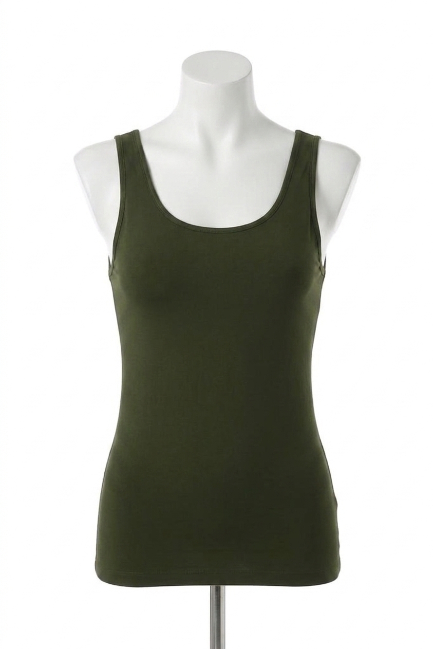 NEW NIKIBIKI short length tank top in kombu green